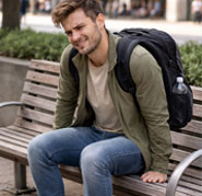 Backpack design with adjustable straps